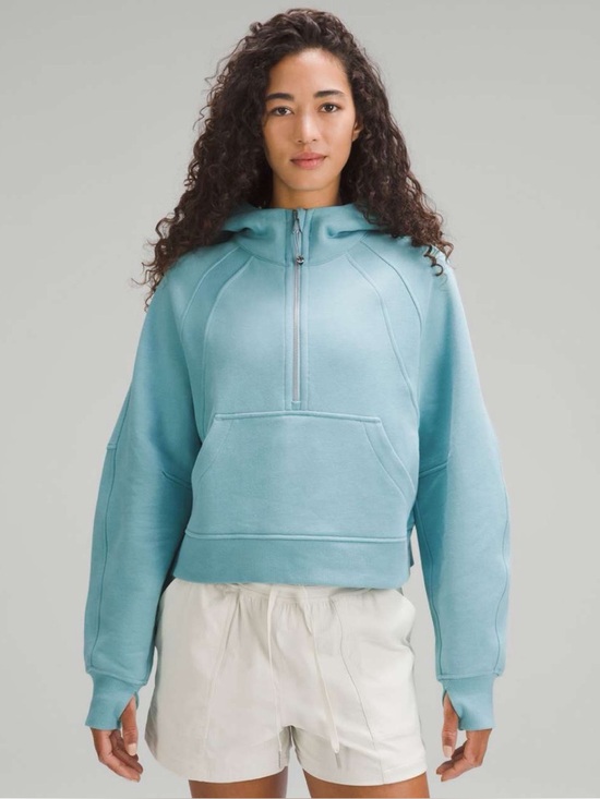 lululemon athletica Tops - Lululemon Scuba Oversized Half-Zip Hoodie Tidal Teal